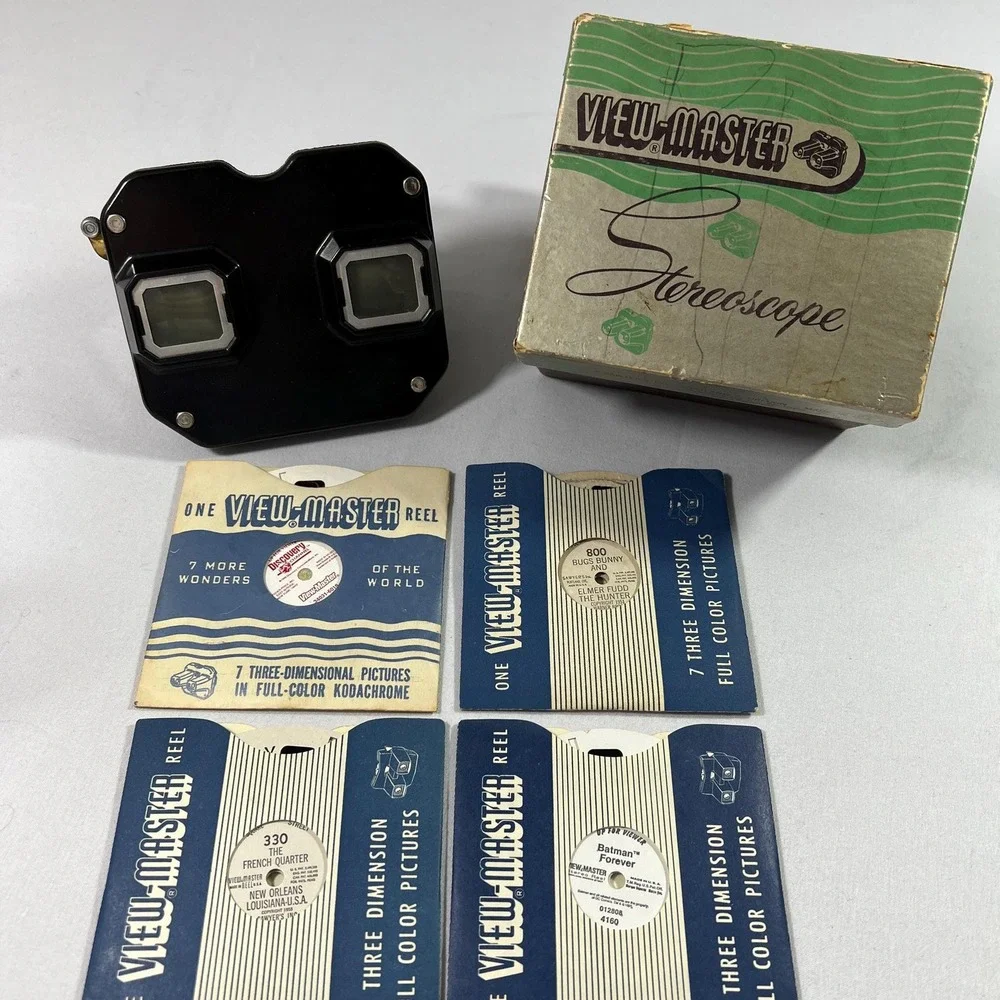 Vtg Model C ViewMaster Viewer Sawyer's Four Reel Sets (3462)